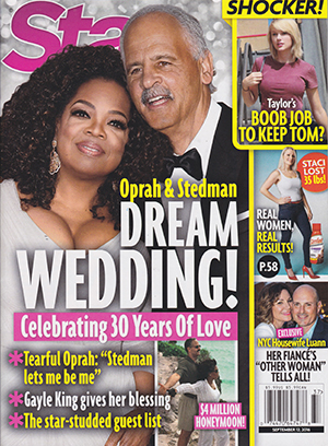 Illustration for article titled This Week In Tabloids: Star Thinks We're Dumb Enough to Believe Oprah & Stedman Are Getting Hitched
